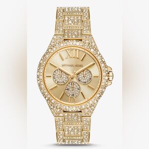 MK6958 MICHAEL KORS Oversized Camille Pavé Gold-Tone Watch